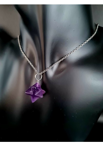 Ametist Doğal Taş Kolye Kesim