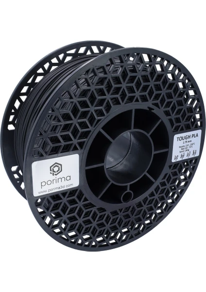 Tough Pla Filament - 1.75MM Siyah RAL9005 1kg