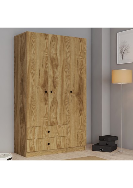 Zoe 3 Kapılı 2 Çekmeceli Elbise Dolabı Gardırop