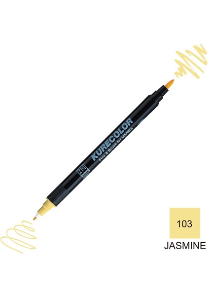 Kurecolor Mangaka Fine&brush Çift Taraflı Kalem CNKC-2200 No 103 Jasmine