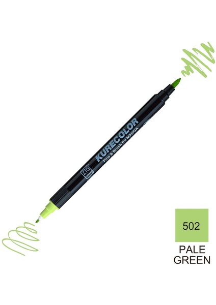 Kurecolor Mangaka Fine&brush Çift Taraflı Kalem CNKC-2200 No 502 Pale Green