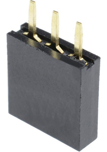 3 Pin Tek Sıra Dişi Header 180 Derece 1x3 Pin 2.54MM Soket Konnektör fiyatları