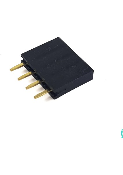 4 Pin Tek Sıra Dişi Header 180 Derece 1x4 Pin 2.54MM Soket Konnektör