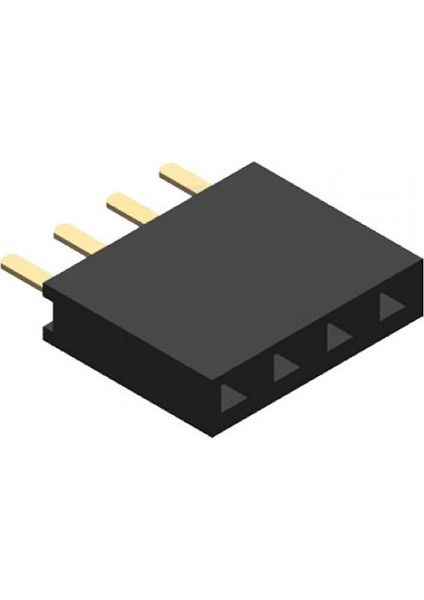 4 Pin Tek Sıra Dişi Header 180 Derece 1x4 Pin 2.54MM Soket Konnektör