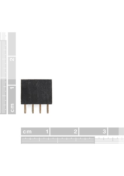 4 Pin Tek Sıra Dişi Header 180 Derece 1x4 Pin 2.54MM Soket Konnektör