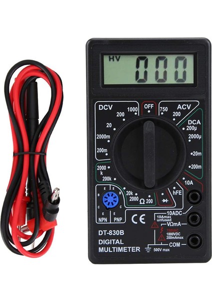 DT830B Multimetre Dijital Ölçü Aleti Avometre Voltmetre Ampermetre