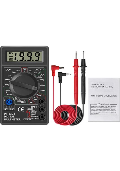 DT830B Multimetre Dijital Ölçü Aleti Avometre Voltmetre Ampermetre fiyatları