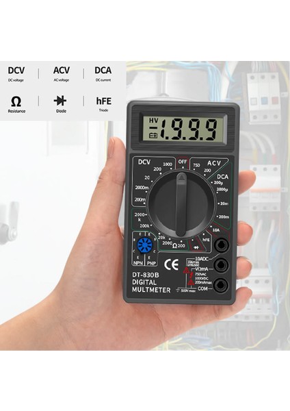 DT830B Multimetre Dijital Ölçü Aleti Avometre Voltmetre Ampermetre indirimleri