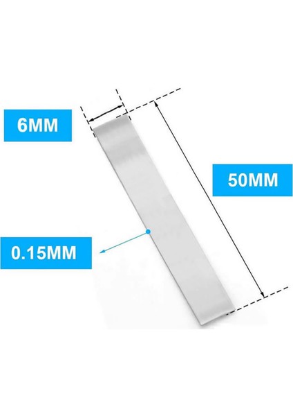 Nikel Tel 6mm x 50 mm Lehimlenebilir Pil Bağlantı Teli 18650 Lio