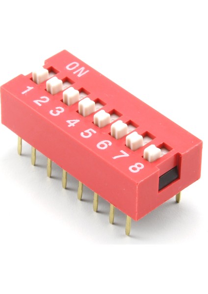 8li Dip Switch 8 Pin Kırmızı Anahtar Açık Kapalı Seçim Adres Ayar On Off