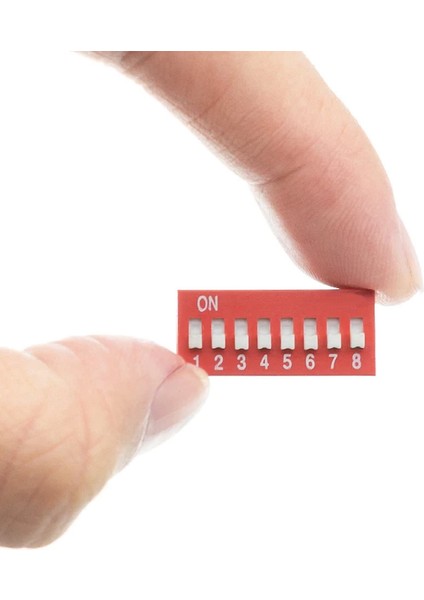 8li Dip Switch 8 Pin Kırmızı Anahtar Açık Kapalı Seçim Adres Ayar On Off