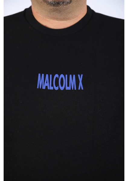 Mocgrande Büyük Beden Erkek Sweat Malcolmx 22735 Siyah fırsatları