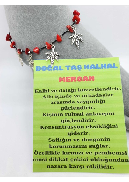 Doğal Mercan Taşı Halhal