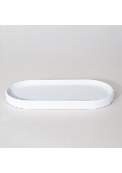 Victoria Oval Tepsi Küçük Beyaz