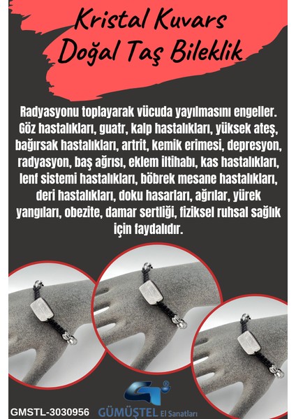 Kristal Kuvars Doğal Taş Tasarım Bileklik Aaa Kalite fiyatları