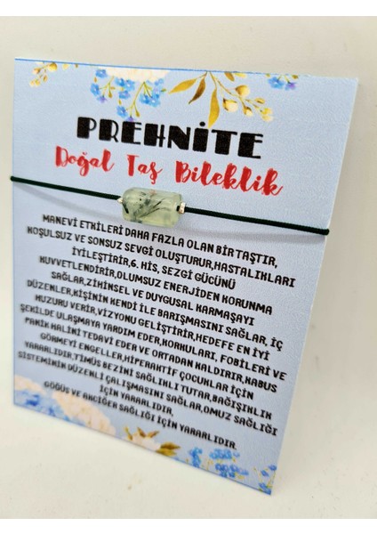 Doğal Taş Prehnite Taşı Bileklik