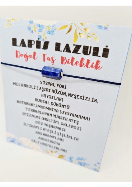 Doğal Taş Lapis Lazuli Taşı Bileklik