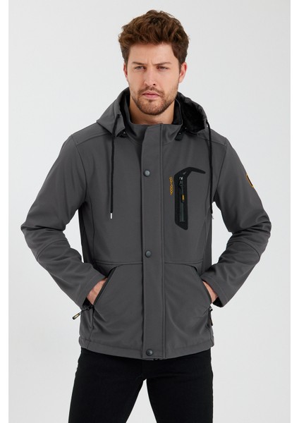 Su ve Rüzgar Geçirmez Içi Kürklü Softshell Erkek Mont