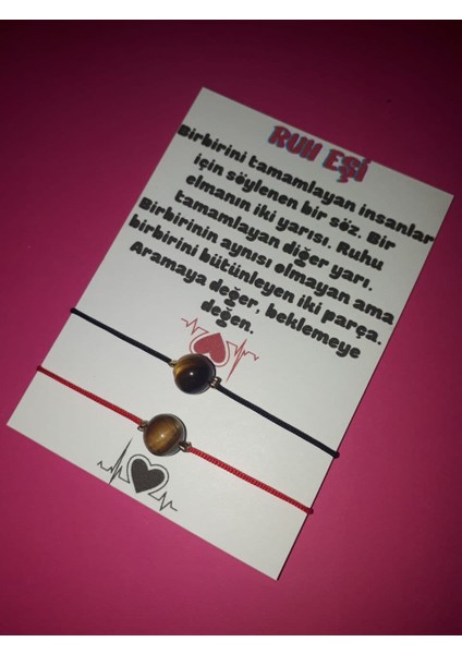 Ruh Eşi Kaplan Gözü Doğal Taşlı Ip Bileklik