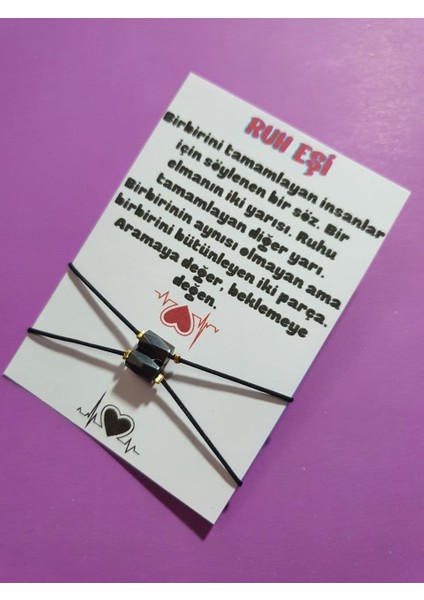 Ruh Eşi Hematit Taşı Mıknatıslı Çift Bilekliği