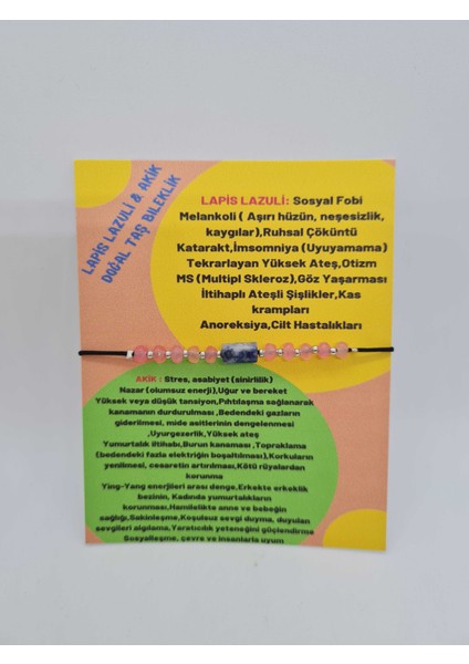 Lapis Lazuli & Akik Doğal Taş Bileklik modelleri