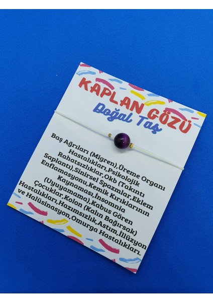 Kaplan Gözü Bileklik Orijinal Doğal Taş
