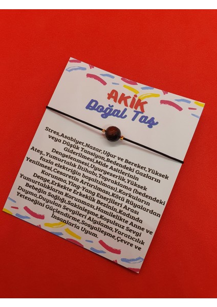 Akik Taşı Bileklik Asansörlü Ayarlanabilen Ip Bileklik