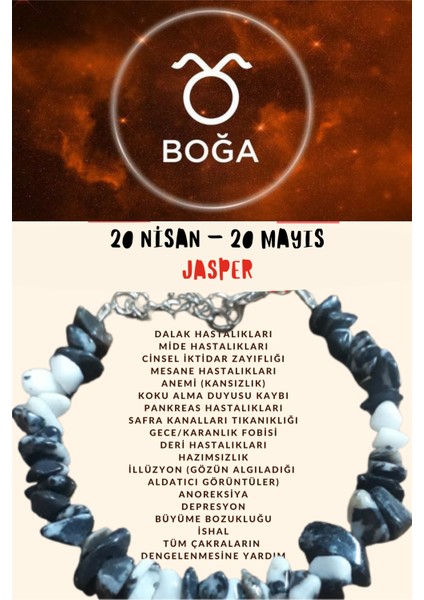 Boğa Burcu Burç Bilekliği