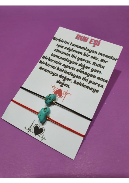 Ruh Eşi Turkuaz Doğal Taşlı Ip Bileklik