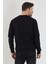 Plaın Erkek Siyah Basic Bisiklet Yaka Ince Sweatshirt 4