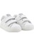 Papillon Çift Cırtlı Deri Kız Çocuk Ayakkabı Beyaz-Gümüş 3
