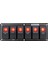 6 Anahtar Swicth Panel Slim Model Kırmızı Işık Sembollü 12-24V 2