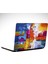 Mor ve Turuncu Renkler Soyut Laptop Sticker 1