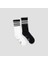 2 Pack Striped Crew Socks M Siyah Beyaz Erkek 2li Çorap - D202531-955 1