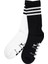 2 Pack Striped Crew Socks M Siyah Beyaz Erkek 2li Çorap - D202531-955 5