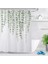 Yeşil Yaprakları Duş Perdesi Bahçe Doğa Banyo Beyaz Su Geçirmez Küf Dayanıklı Polyester Kumaş Çocuklar Için (150 * 180 Cm) (Yurt Dışından) 2