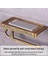 Tuvalet Kağıdı Tutucu Vintage Metal Mutfak Kağıt Tutucu Rulo Doku Raf Duvara Monte Banyo Tuvalet Havlu Retro Depolama Raf (Altın) (Yurt Dışından) 4