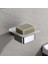 Soap Çanak Duvara Monte Krom Kare Tutucu Cam Sabunluk ile Banyo Aksesuarları Sabun Yemekleri Kılıf | Sabun Yemekleri (Yurt Dışından) 3