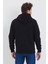 Fermuarlı Lüx Sweatshirt Kapüşonlu Siyah 4