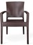 Rattan Takım 90X90 Camlı Masa 4 Kişilik Kollu Sandalye Bahçe Balkon Teras Takımı 4