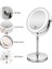 Işıkları ile 10X Büyütme Çift Taraflı Vanity USB Şarj Dokunmatik Karartma Banyo (Gümüş) Makyaj Aynası (Yurt Dışından) 2