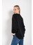 Kadın Çizgili Figür Baskılı Oversize Sweatshirt 4
