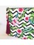 Clutch Çanta Çiçekli Zigzag Desen 1