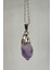 Ham Ametist Doğaltaş Kolye + Zincir 1