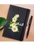 Gift Kişiye Özel Papatya Temalı Siyah Defter ve Metal Versatil Kalem(0,7 Kurşun) Hediye Seti-8 2