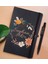 Gift Kişiye Özel Çiçek Tasarımlı Siyah Defter ve Metal Versatil Kalem(0,7 Kurşun) Hediye Seti-20 1
