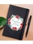 Gift Kişiye Özel Çiçek Tasarımlı Siyah Defter ve Metal Versatil Kalem(0,7 Kurşun) Hediye Seti-8 1