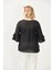 3206 Kolları Fisto Detaylı Büyük Beden Bluz Siyah 2