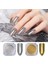 2'li Set Nail Tırnak Tozu Naıl Art Ayna Tozu Gümüş ve Gold 1