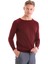 Bordo Regular Fit Düz Bisiklet Yaka Yün Triko Kazak 3